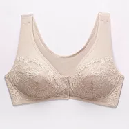 金華歌爾-快樂伙伴 B-C罩杯前扣式內衣(紫)高齡順齡族-全罩式棉材質-牛奶纖維柔軟-IB2901P 40/90B B90