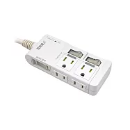 【安全達人】3開4插3+2P 3+2孔延長線 K-101LC