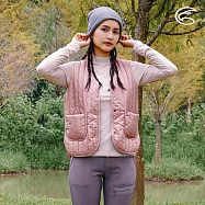 ADISI 女SMAWARM海洋溫控超撥水無領背心AV2321027 (M-XL)|輕抗風 超輕量 防潑水 海洋紗 保暖棉 蚵殼棉 保暖背心 M 黏土粉