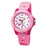 DF童趣館 - 迪士尼/漫威/三麗鷗系列防潑水雙色殼兒童手錶-多款可選 A款-KITTY音符款