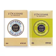 L&rsquo;OCCITANE 歐舒丹 乳油木馬鞭草植物皂(250g)+乳油木牛奶皂(250g)-百貨公司貨