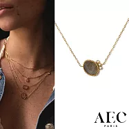 AEC PARIS 巴黎品牌 白鑽拉長石項鍊 優雅金項鍊 CHAIN NECKLACE TRIVIA