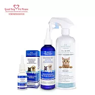 【GBPH好寶貝】寵物護理保養清潔組 &ndash; 蟲蟲剋星耳道滴劑+植萃潔耳液+All in one除臭噴霧(喵喵專用) 藍色風信子