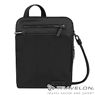 【Travelon 美國防盜包】METRO商務休閒旅遊斜肩包/側肩包TL-43415 黑