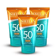 【SHILLS 舒兒絲】很耐曬水感超清爽美容液防曬凝乳SPF50+PA++++3入