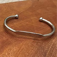 rue de mode【可客製化】自選刻字 開口手環(下單需於地址後方備註 客製化內容)2色 銀