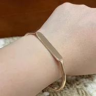 rue de mode【可客製化】自選刻字 開口手環(下單需於地址後方備註 客製化內容)2色 玫瑰金