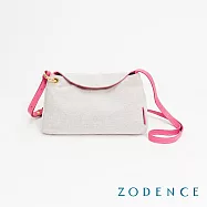 ZODENCE MUISA德國帆布微笑斜背小包 莓果粉