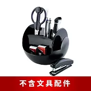 【O-Life】旋轉遙控器收納盒(不含文具) 黑色