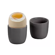 《KELA》Bob瓷製蛋杯2入 | 雞蛋杯 蛋托 早午餐 餐具 - 墨灰