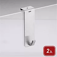 《KELA》Colgar不鏽鋼門板掛勾2入 | 掛勾 牆壁掛勾 吊鉤 掛鉤 門掛鉤 - 銀