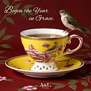 【A&L】骨瓷對杯禮盒組-花樣春曉(繽紛多色) 明黃