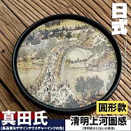 【TEA Dream】日式真田墨彩高質感快乾吸水茶盤 (茶壺墊 吸水杯墊) 清明上河圖感-圓形