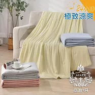 【AGAPE亞加.貝】《多色任選》日式素色涼感紗冰絲被 時尚灰