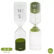 日本Pala-Dec翻轉文字玻璃Flows Sandglass沙漏計時器咖啡FWT-30秒/抹茶FWT-60秒(2選1)沏茶砂時計砂漏 適手沖咖啡沖泡茶葉 抹茶60秒