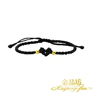 【金品坊】黃金手鍊守護心願手繩 堅貞黑色
