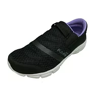 日本Karu Karu 黑色 踩腳/套穿 休閒走路兩用鞋 25cm 黑色