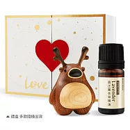 O’Pretty 歐沛媞 一鹿相伴 室內/車用 香氛擴香【手工雕刻木質小鹿+草本精油5ml】附精美禮盒-多款 真正薰衣草