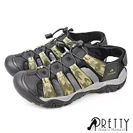 【Pretty】男 涼鞋 運動涼鞋 溯溪鞋 束帶 休閒 護趾 水陸兩棲 EU40 迷彩