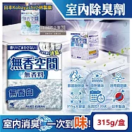日本小林製藥-無香空間放置型消臭顆粒芳香珠(2款可選)315g/盒 (Kobayashi居家玄關鞋櫃浴廁櫥櫃除臭劑,分解異味香氛晶球,脫臭劑) 無香白