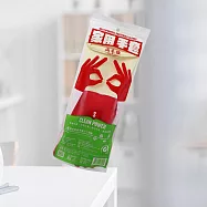 尚禾雅家用雙色橡膠手套-12雙入 S 紅色/米色
