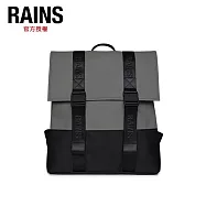 RAINS Trail MSN Bag W3 LOGO織帶防水雙扣環後背包(14310) Grey