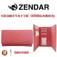 【CROSS x ZENDAR】台灣總經銷 限量1折 頂級小牛皮小羊皮長夾 全新專櫃展示品 (買一送一珍珠項鍊) 無 H款
