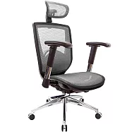 GXG 高背全網 電腦椅 (鋁腳/2D滑面金屬扶手) TW-81Z6 LUA6