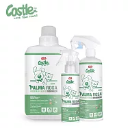 【Castle 家適多】寵物除臭劑150+500+2000ml–四款香氛(寵物異味/室內空氣淨化/寵物氣味去除劑/超值組) 玫瑰草香味