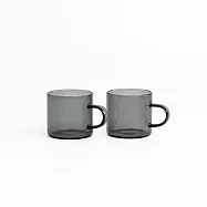 【Matrix】迷你耐熱玻璃馬克杯2入組 80ml -黛黑