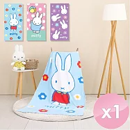 【HKIL-巾專家】正版授權米飛兔加大款純棉浴巾-1入 藍色小花