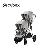 Cybex 德國 Gazelle S 雙胞胎推車 (推車+置物籃+第二座椅) - 冰川灰