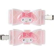 日本Sanrio三麗鷗少女瀏海髮夾立體造型髮飾A301 027(2入;可選Hello Kitty凱蒂貓/酷洛米/大耳狗/美樂蒂) 美樂蒂