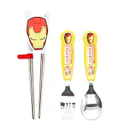 迪士尼 漫威 鋼鐵人 兒童餐具 3件組 筷子 湯匙 叉子 學習筷 鋼鐵人