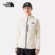 The North Face W HIGHER RUN WIND JACKET - AP 女風衣外套-米白-NF0A83TWQLI L 白色