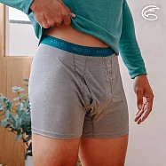 ADISI 男銅纖維抗菌消臭四角內褲(寬版) AUP2411118 (S-3XL) 瓷灰|抑菌 除臭 吸濕排汗 快乾 彈性 透氣 輕量 M 瓷灰