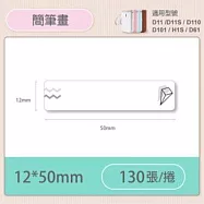 精臣標籤貼紙-D11 D11S H1S D110 D101通用《彩圖/花樣系列》 簡筆畫