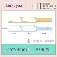 精臣標籤貼紙-D11 D11S H1S D110 D101通用《彩圓/彩纜線系列》 纜線-lucky you