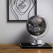 《VEGA》Verden地球儀擺飾 | 療癒小物 裝飾品 家飾 - 黑銀30.5cm
