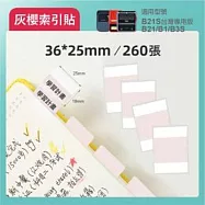 精臣標籤貼紙-B1/B21/B21S/B3S通用《珠寶/纜線/索引系列》 索引貼-灰櫻