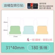 精臣標籤貼紙-B1/B21/B21S/B3S通用《珠寶/纜線/索引系列》 索引貼-油桶