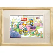 【玲廊滿藝】詞不DA藝-在超市選擇障礙的貓18.7x27.3cm