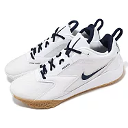 Nike 排球鞋 Air Zoom HyperAce 3 男鞋 女鞋 白 海軍藍 室內運動 運動鞋 FQ7074-107 28cm WHITE/NAVY