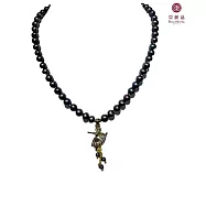 BILLY KING 貝麗晶 【舞者系列-45】(BK245) 側身抬腳芭蕾舞者天然珍珠流蘇項鍊