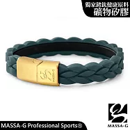 MASSA-G【絕色樂章】鍺鈦能量手環(磁鐵扣) 19 墨綠-金扣