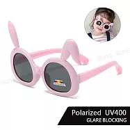 【SUNS】兒童偏光太陽眼鏡 彈力壓不壞材質 可愛兔子造型墨鏡 寶麗來鏡片 抗UV400 S185 甜心粉