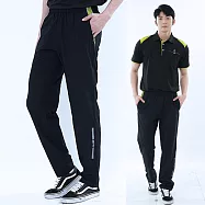 【遊遍天下】中性款防風防潑水速乾反光運動長褲(GP10007) 2XL 黑綠