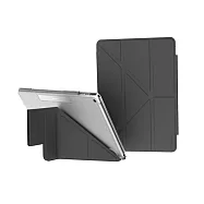 SwitchEasy Origami Nude 全方位支架透明背蓋保護套 2021 iPad9 10.2 黑色