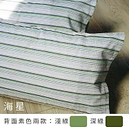 【麗塔寢飾】40支紗精梳棉 午睡枕40*55CM(一入) 多款任選- 海星-深綠