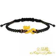 【金品坊】黃金手鍊和樂龍龍手繩 0.15錢±0.03 發財黑色